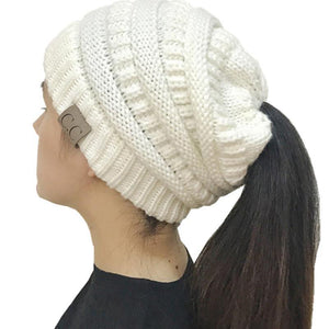 Soft Knit Ponytail Beanie