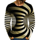 3D Graphic Printed Long Sleeve Shirts Optical Illusion Plus