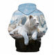 3D Graphic Printed Hoodies Small lion