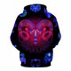 3D Graphic Printed Hoodies Red Sheep Head