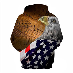 3D Graphic Printed Hoodies Eagle