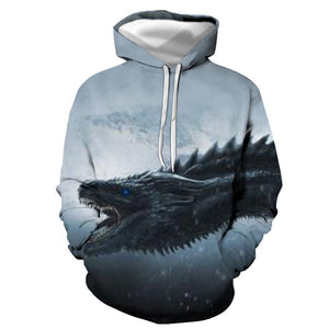 3D Graphic Printed Hoodies Dragon