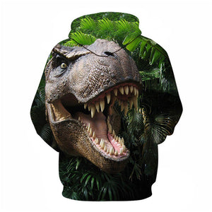 3D Graphic Printed Hoodies Dinosaur