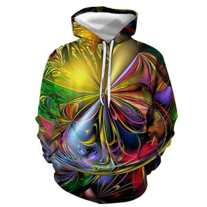 3D Graphic Printed Hoodies Colorful Sunshine