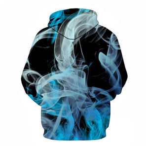 3D Graphic Printed Hoodies Smoke