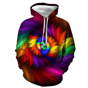 3D Graphic Printed Hoodies Colorful