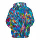 3D Graphic Printed Hoodies Colorful Lines
