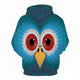 3D Graphic Printed Hoodies Cute Owl