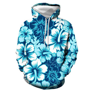 3D Graphic Printed Hoodies Abstract Flower