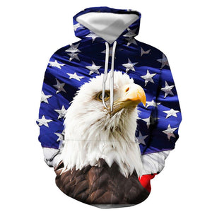 3D Graphic Printed Hoodies Eagle