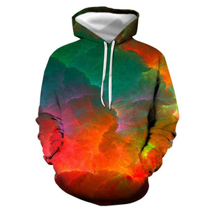 3D Graphic Printed Hoodies Sunset Clouds