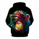 3D Graphic Printed Hoodies Chimpanzee