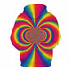 3D Graphic Printed Hoodies Optical Illusion Rainbow