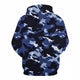3D Graphic Printed Hoodies Camouflage Blue