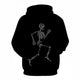 3D Graphic Printed Hoodies Running Human Skeleton