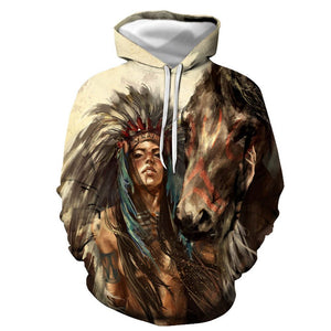3D Graphic Printed Hoodies India & Horse