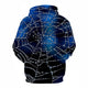 3D Graphic Printed Hoodies Spider Web & Dew