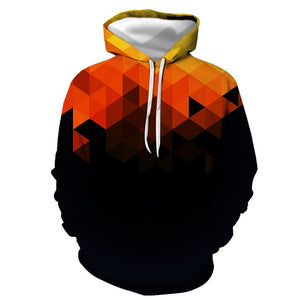 3D Graphic Printed Hoodies The Orange Square