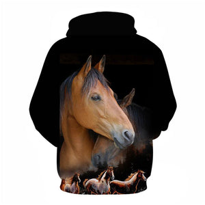 3D Graphic Printed Hoodies Horse