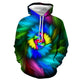 3D Graphic Printed Hoodies Color Vortex