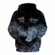 3D Graphic Printed Hoodies Wolf