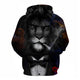 3D Graphic Printed Hoodies Lion