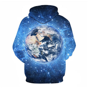 3D Graphic Printed Hoodies Earth