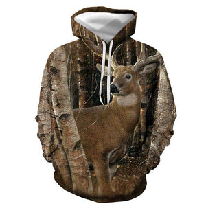 3D Graphic Printed Hoodies Elk