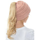 Soft Knit Ponytail Beanie