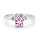 🎉Summer Cleaning Big Sale 50% Off - Cat Footprint Pink Crystal Open Ring
